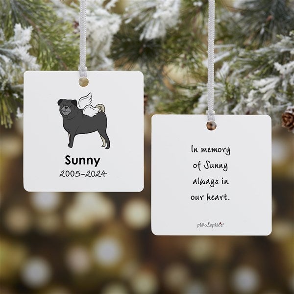 Personalized Pug Memorial Ornaments by philoSophie's - 25791
