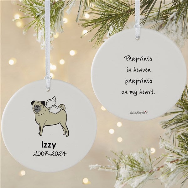 Personalized Pug Memorial Ornaments by philoSophie's - 25791