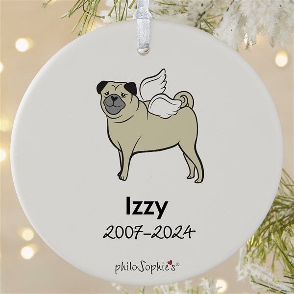 Personalized Pug Memorial Ornaments by philoSophie's - 25791