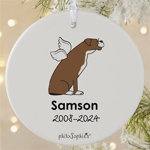 Personalized Boxer Memorial Ornaments by philoSophie's - 25792