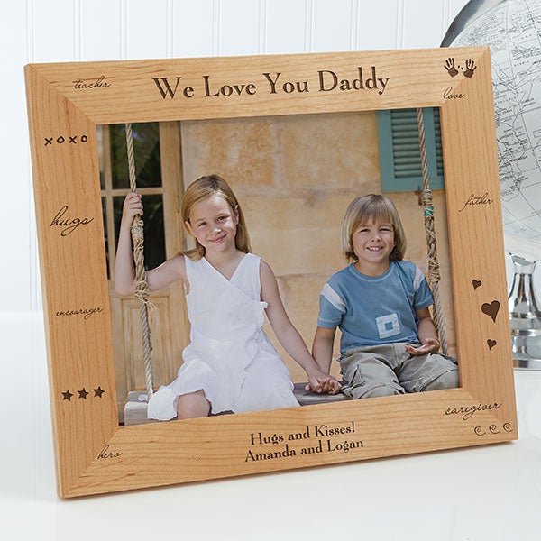 Personalized Wood Photo Frame - Daddy Design - 2580