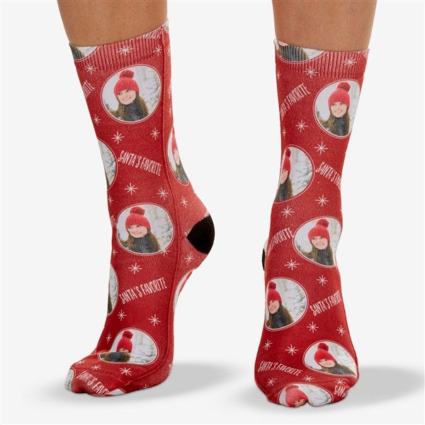 Christmas Photo Personalized Socks for Adults - 25822