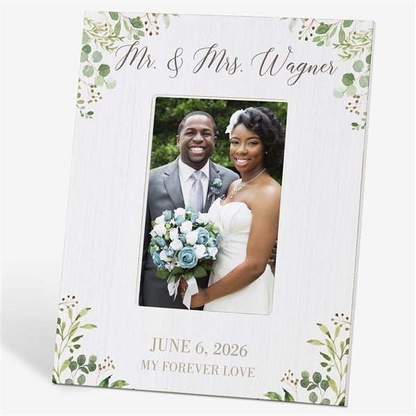 Personalized Wedding Picture Frame - Laurels Of Love - 25833