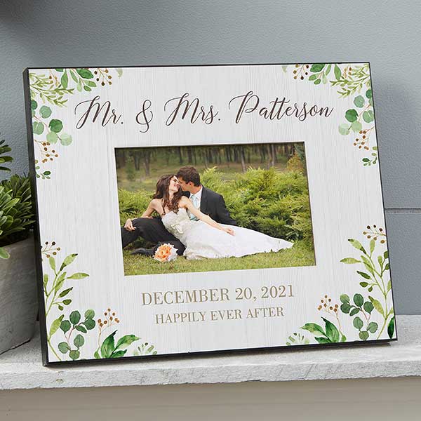 Personalized Wedding Picture Frame Laurels Of Love