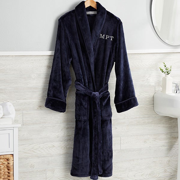 Brookstone Personalized Nap Unisex Navy Robe - For The Home