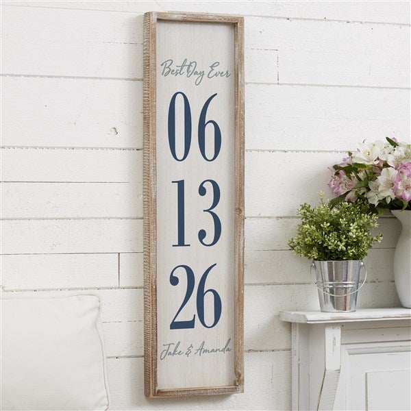 The Big Day Personalized Barnwood Frame Wall Art - 25848