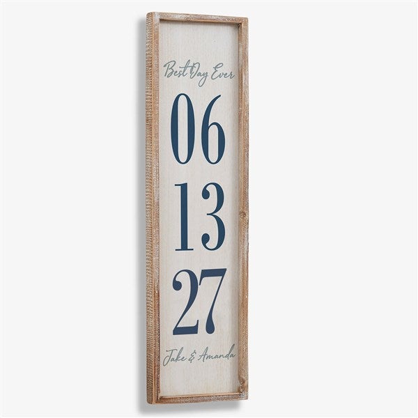 The Big Day Personalized Barnwood Frame Wall Art - 25848