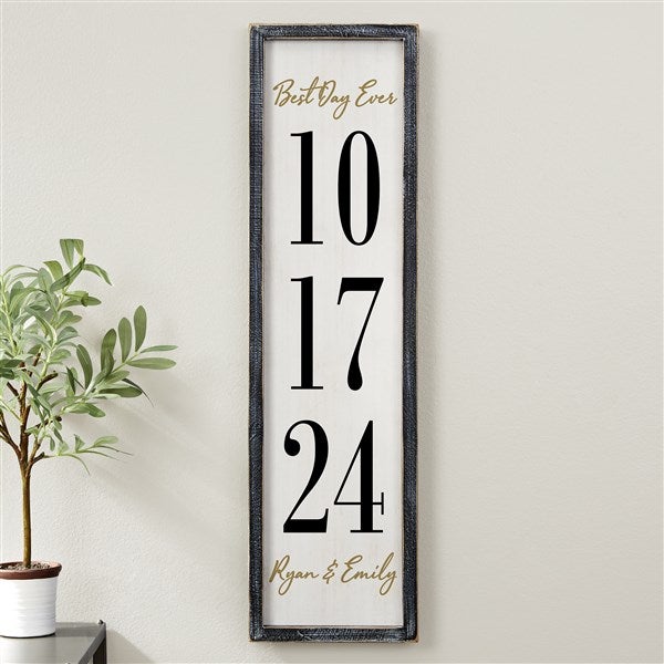 The Big Day Personalized Barnwood Frame Wall Art - 25848