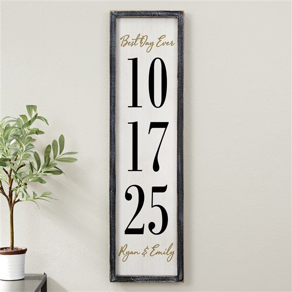 The Big Day Personalized Barnwood Frame Wall Art - 25848