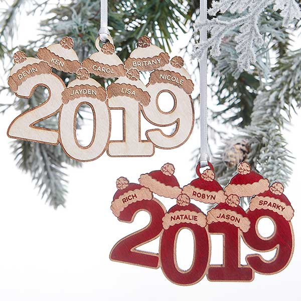2019 Personalized Wood Christmas Ornaments - 25851