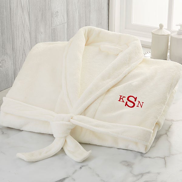 monogram robe for him