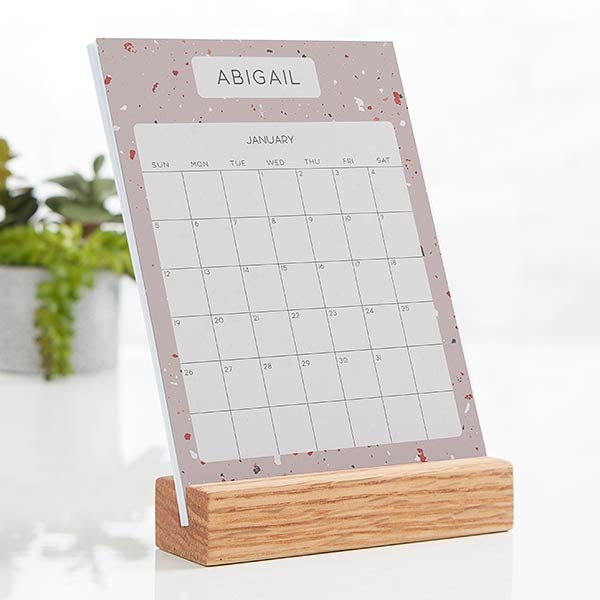 Personalized Terazzo Easel Calendar - 25882