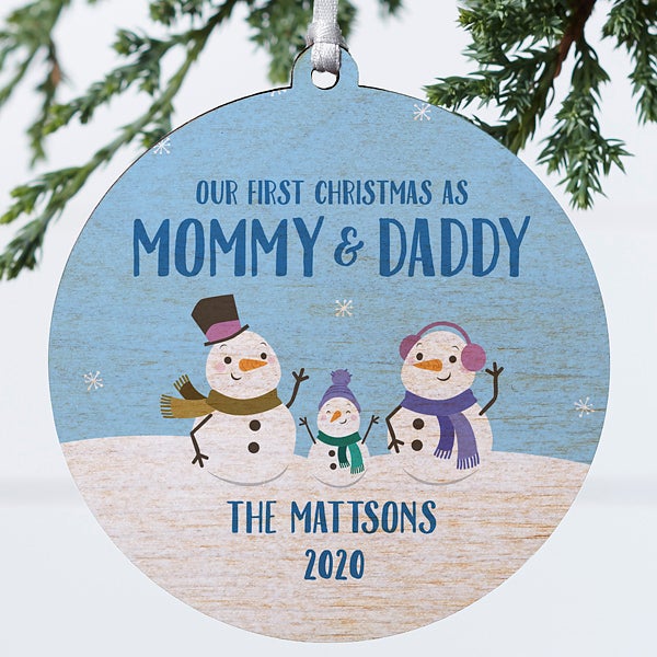first christmas as parents ornaments