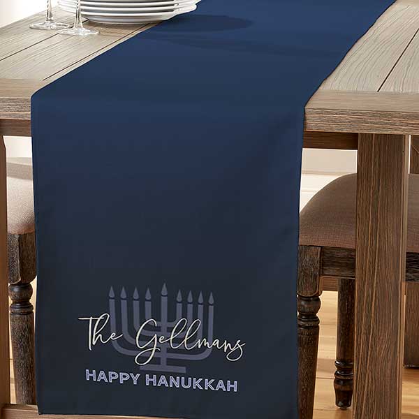 Personalized Hanukkah Table Runner - 25885