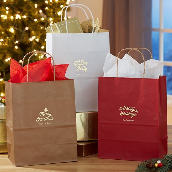 Christmas Icon Personalized Gift Bags - 25899D