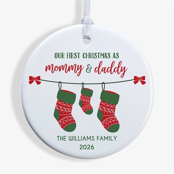 Personalized First Christmas as Parents Ornaments - 25905