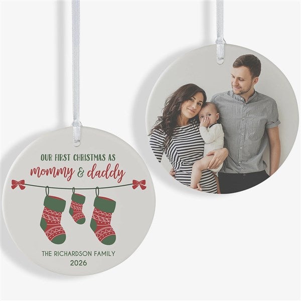 Personalized First Christmas as Parents Ornaments - 25905
