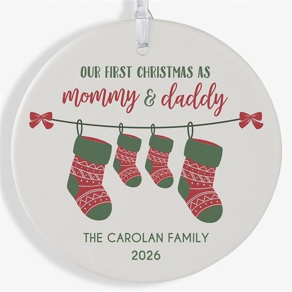 Personalized First Christmas as Parents Ornaments - 25905