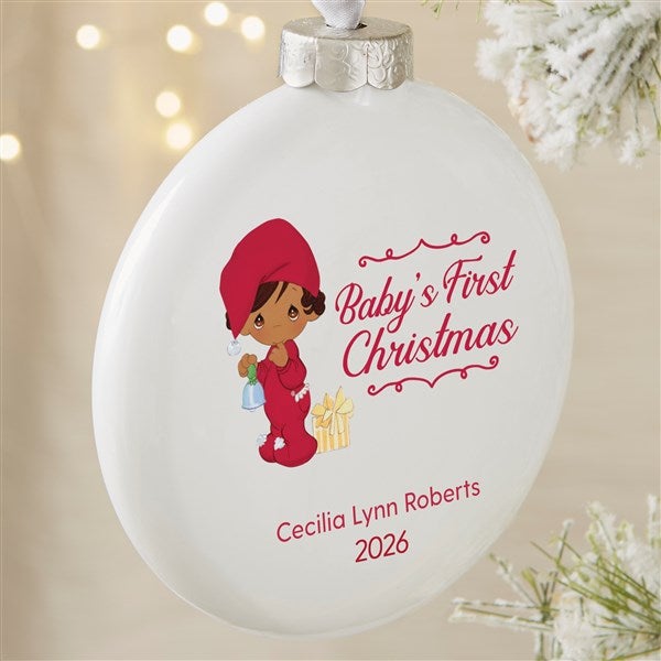 Precious Moments Personalized Baby Girl's 1st Christmas Ornament