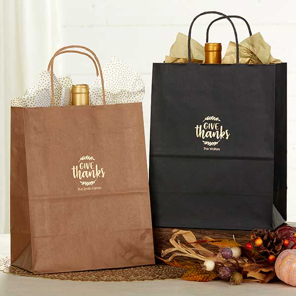 Give Thanks Personalized Gift Bags - 25972D