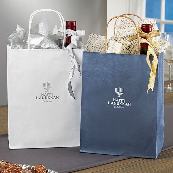 Happy Hanukkah Personalized Gift Bags - 25973D