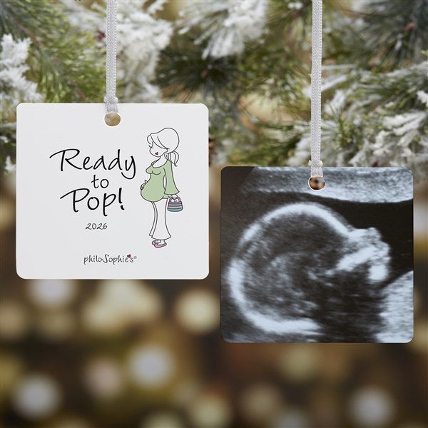 Ready To Pop Personalized Pregnancy Ornaments by philoSophie's - 25986