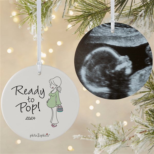 Ready To Pop Personalized Pregnancy Ornaments by philoSophie's - 25986