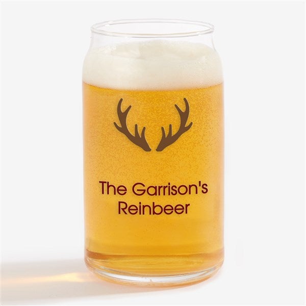 Personalized Christmas Icon Beer Glasses - 25995