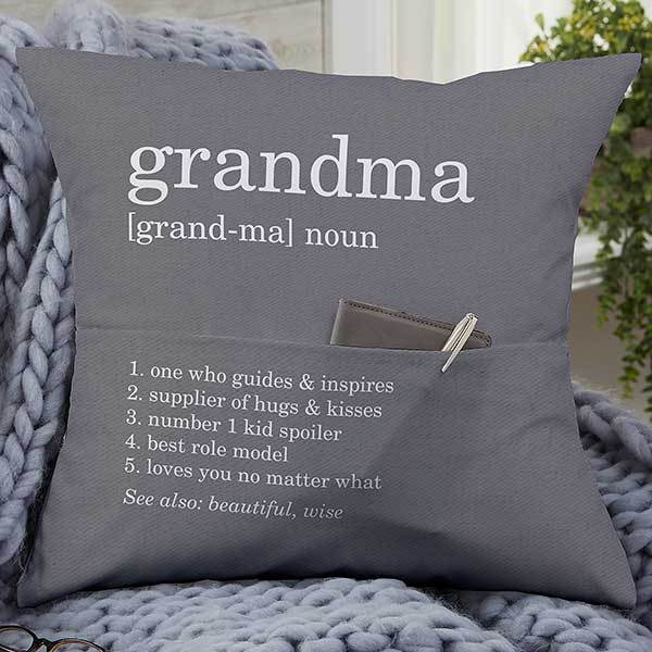 Definition of Grandma Personalized Pocket Pillows - 25998