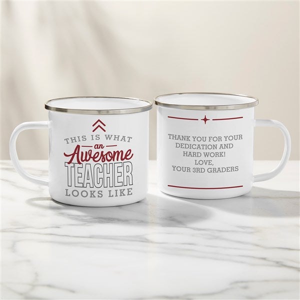 This Is What an Awesome Teacher Looks Like Personalized Camping Mug - 26008