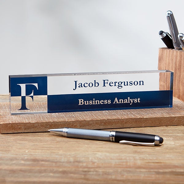 Sophisticated Style Personalized Acrylic Name Plate - 26014