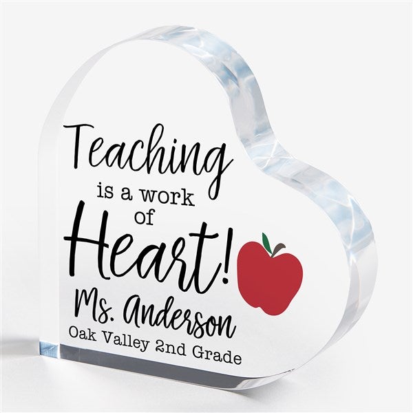 Inspiring Teacher Personalized Heart Keepsake - 26028