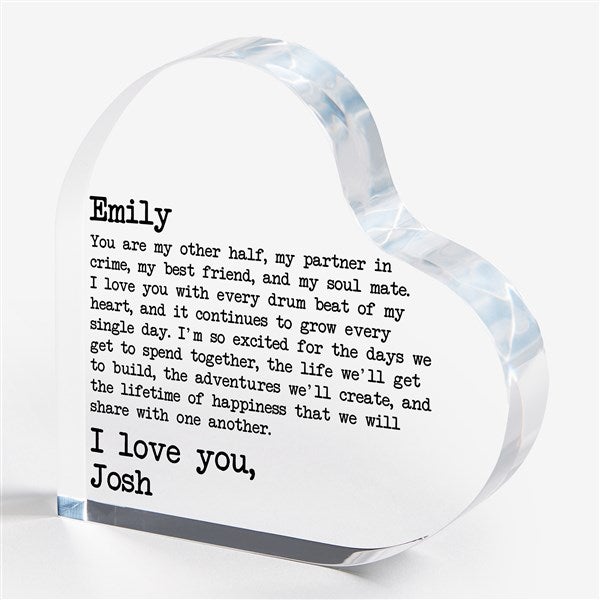 Love Notes Custom Printed Heart Keepsake - 26029