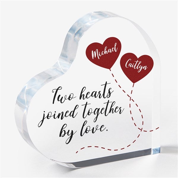 Two Hearts, One Love Printed Heart Keepsake - 26030