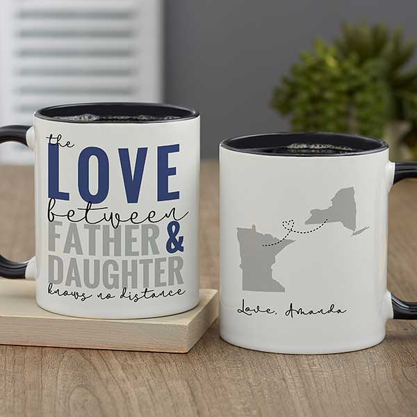 Love Knows No Distance Personalized 16 oz. Travel Tumbler for Mom