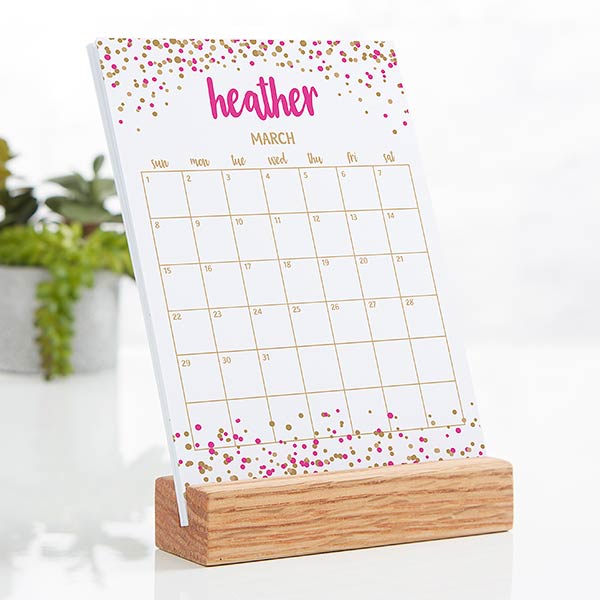 Sparkling Name Personalized Easel Calendar - 26051