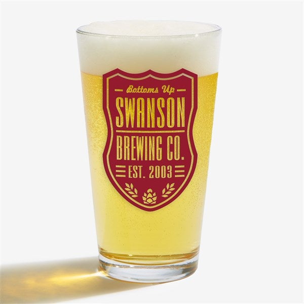 Beer Label Personalized Printed Beer Glasses - 26056