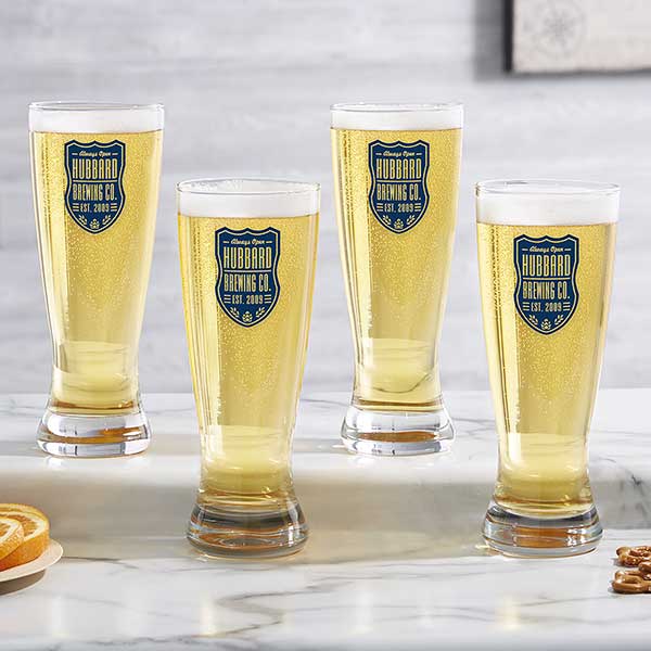 Beer Label Personalized Printed Beer Glasses - 26056
