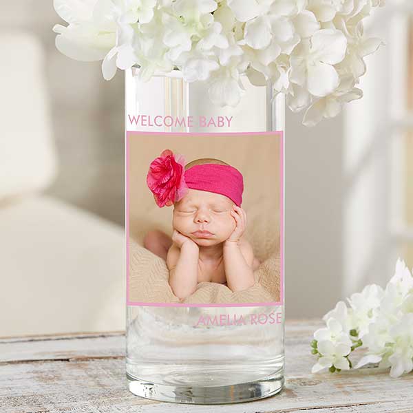 Personalized 7.5 inch Baby Photo Vase - Picture Perfect - 26060