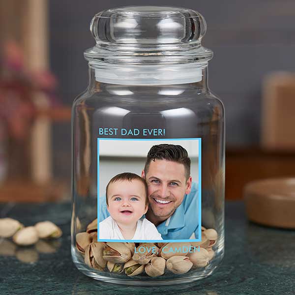 Personalized Photo Treat Jar for Dad - 26062