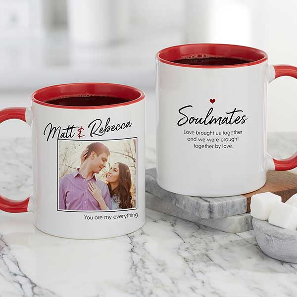 Soulmates Personalized Romantic Photo Coffee Mugs - 26072