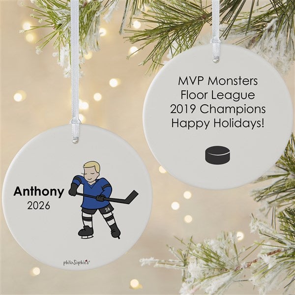 Personalized Hockey Player Ornaments by philoSophie's - 26073