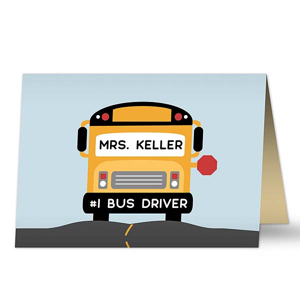 Personalized School Bus Driver Thank You Cards - 26081