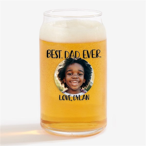 Personalized Photo Beer Glasses - Photo Message For Him - 26103