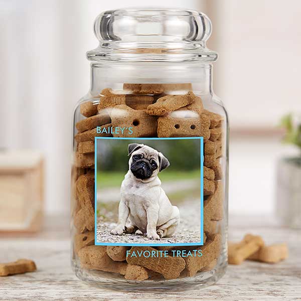 Pet Photo Personalized Dog Treat Jar - 26118
