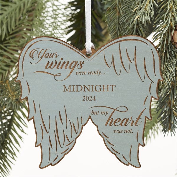 Angel Wings Personalized Pet Memorial Wood Ornaments - 26129