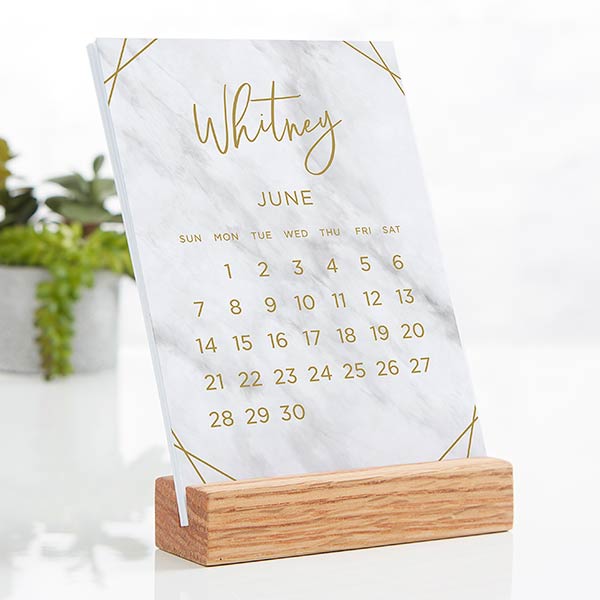 Geo Marble Easel Calendar Stationery Gifts Stationery Gifts