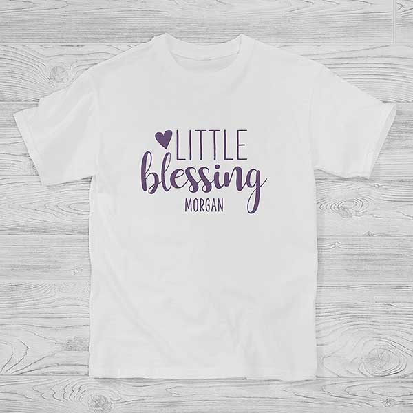 Little Blessing Personalized Hanes Youth T Shirt Kids Gifts