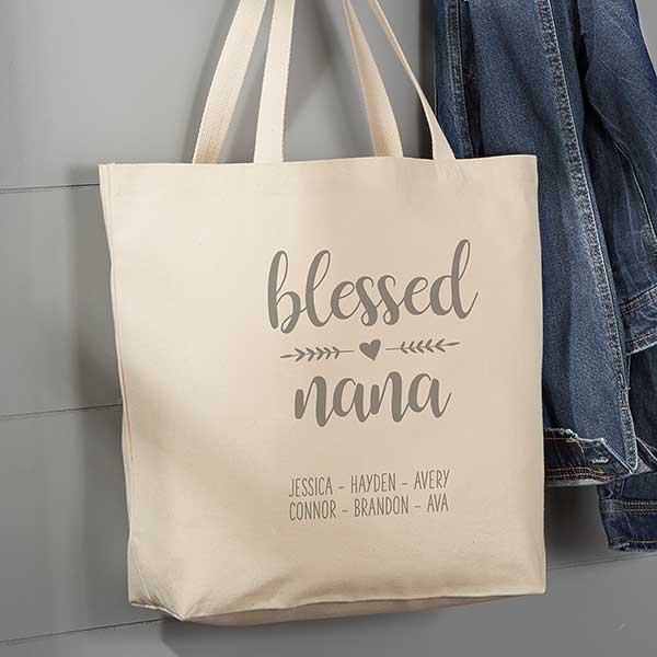 Mum,Nan,Nana Personalised Gift, Personalised Tote/Shopping/Cotton/Canvas Bag 