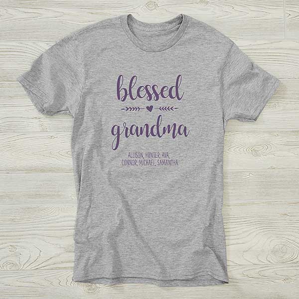 Kids Name Personalization Sweatshirt Grandkids Custom Blessed NanaMama Custom Tshirt